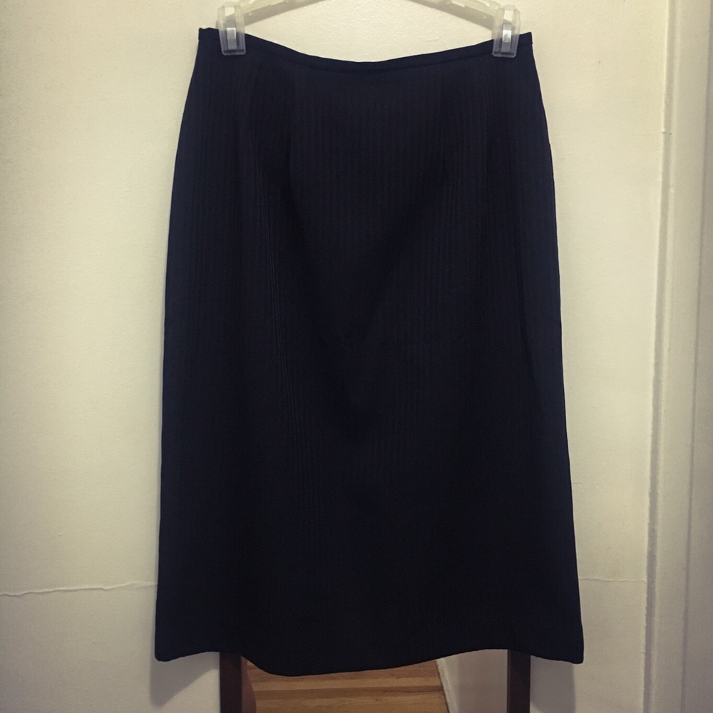 Vintage High Waisted Black Striped Skirt